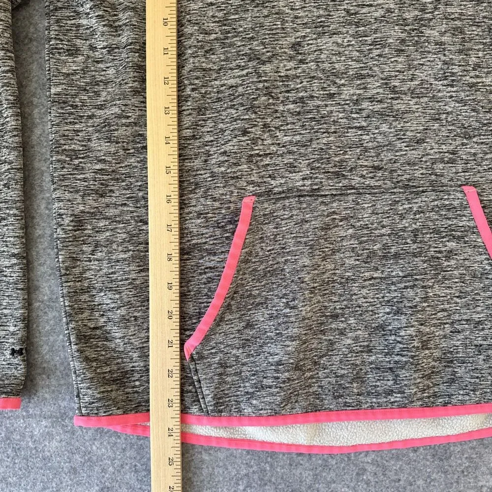Under Armour Storm Fleece Twist Hoodie Womens Small 1280690 Gray/Pink Cold Gear